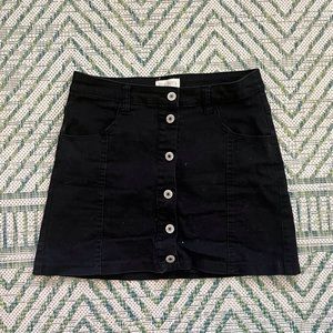 Sky and Sparrow Mini Skirt 9 Juniors Black Denim Boho Style 90s VGUC